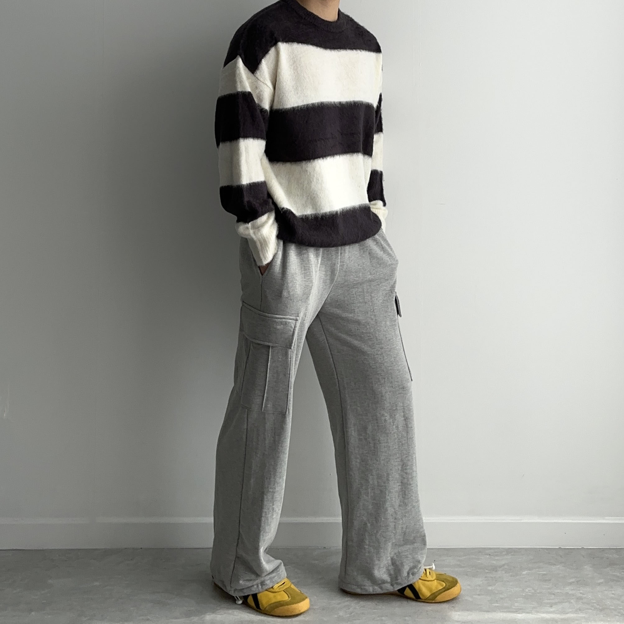 남자와이드트레이닝팬츠 남자통바지 건빵바지 - 상세 이미지 3