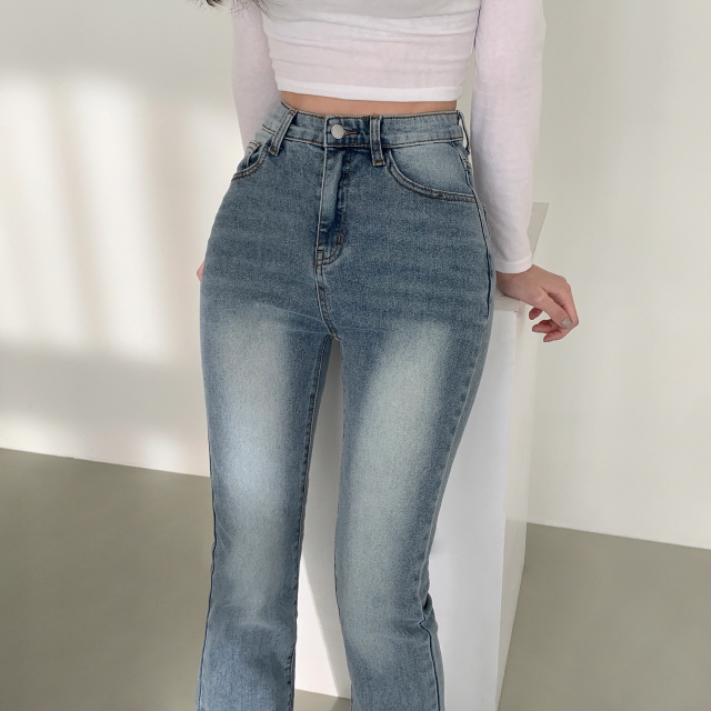 ❤️3일만할인❤️ [3단기장/2XL까지] 브론디 자체보정 청바지 쫀득핏 빈티지워싱 봄 데님 부츠컷 상세 이미지 15