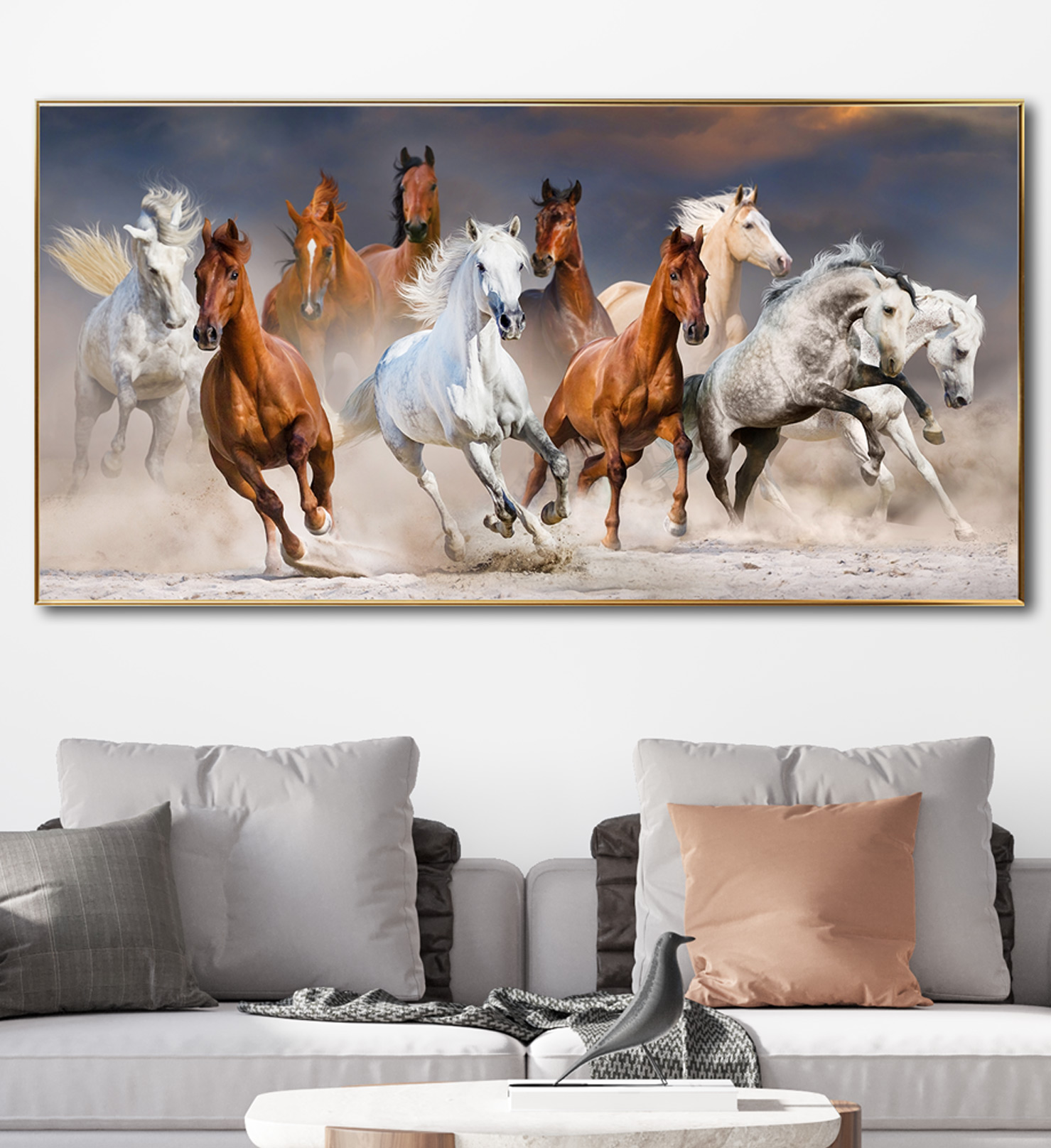 성공을부르는 승진운 출세운 말그림 캔버스 대형 인테리어 액자 금전운 팔마도 직사각형 A4