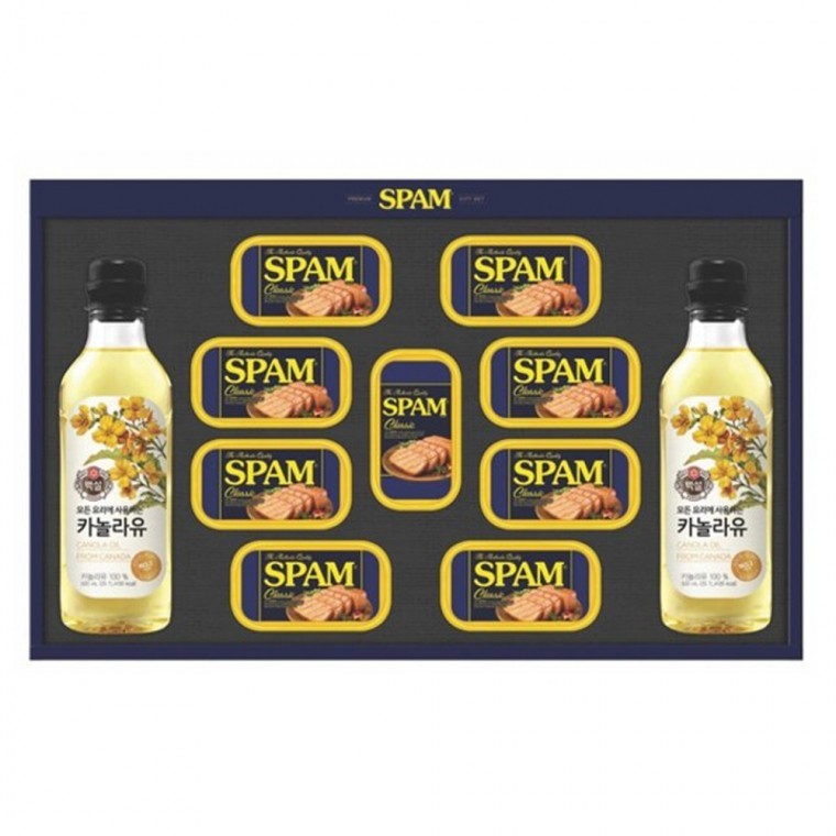 스팸선물세트 식용유 스팸 햄 통조림 추석 설명절선물 - 상품 이미지