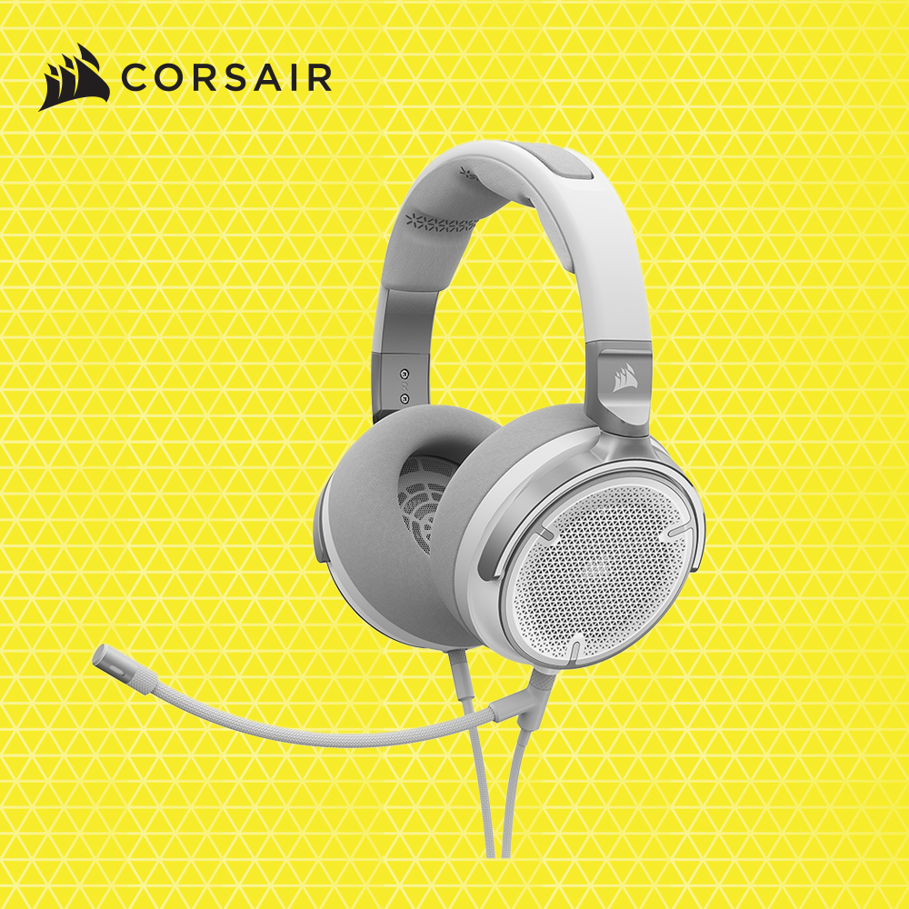 커세어 VIRTUOSO PRO 오픈백 게이밍 헤드셋 화이트