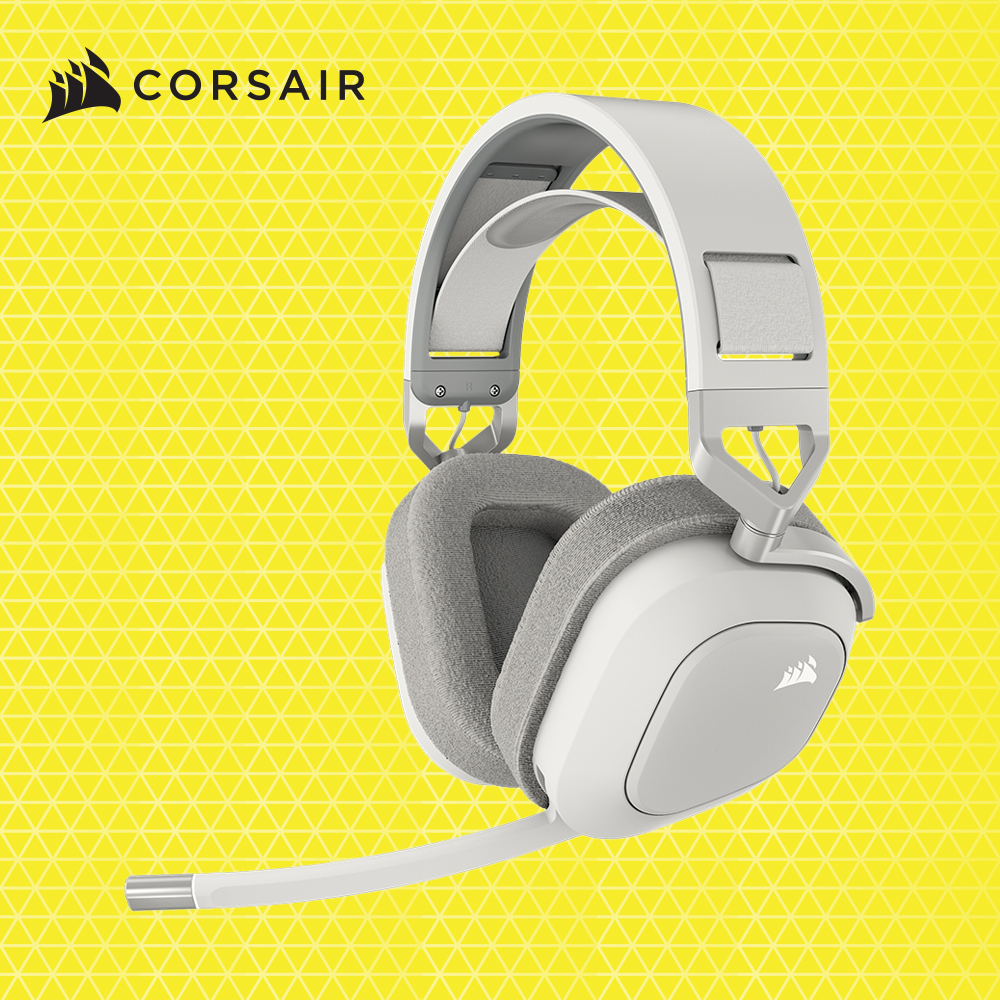 커세어 HS80 MAX RGB 무선 게이밍헤드셋 화이트