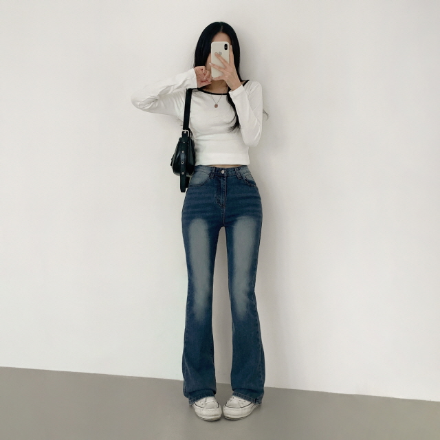 ❤️3일만할인❤️ [3단기장/2XL까지] 브론디 자체보정 청바지 쫀득핏 빈티지워싱 봄 데님 부츠컷 상세 이미지 21