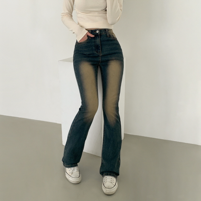 ❤️3일만할인❤️ [3단기장/2XL까지] 브론디 자체보정 청바지 쫀득핏 빈티지워싱 봄 데님 부츠컷 상세 이미지 40