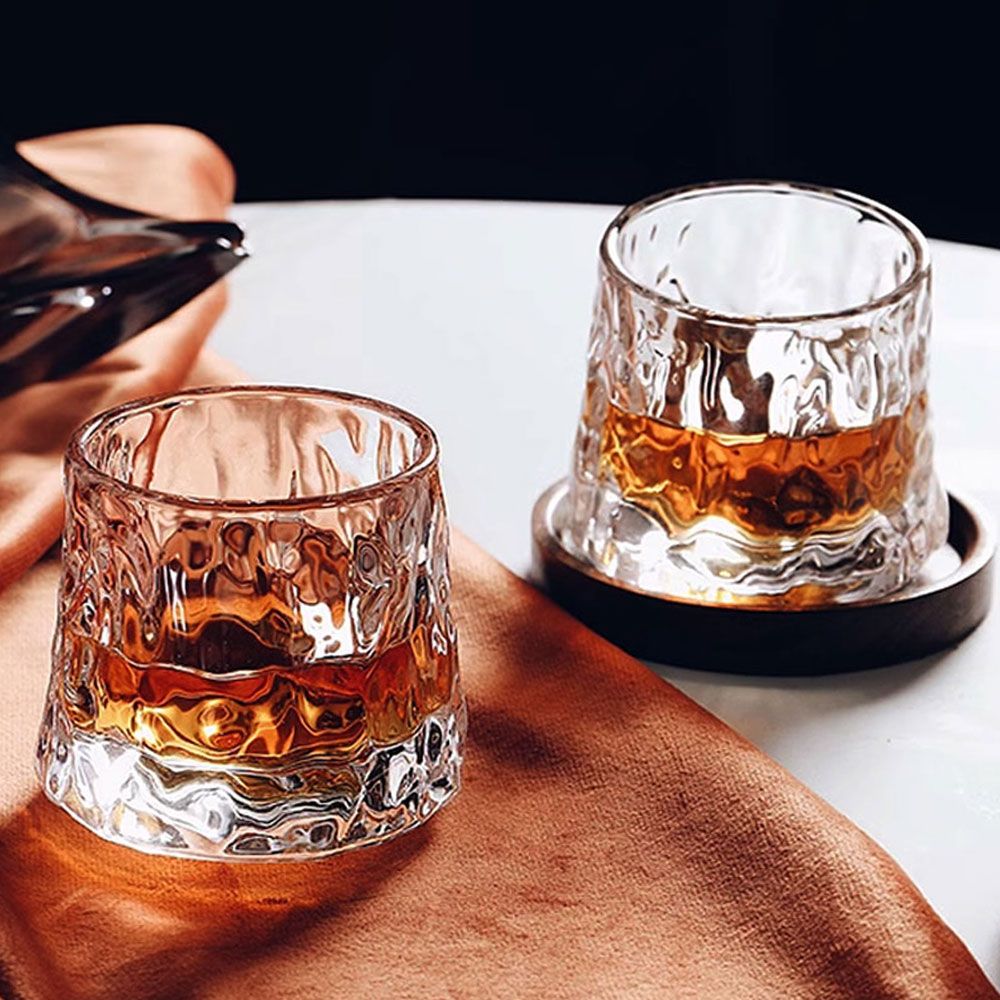 2+2 유리잔 하이볼 위스키 내열 유리컵 세트 웨이브