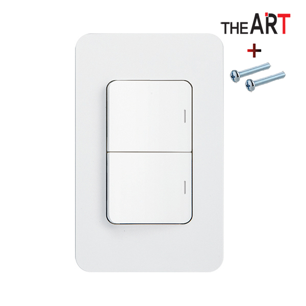 제일 디아트 2구 스위치 단로 전등 스위치 커버 화이트