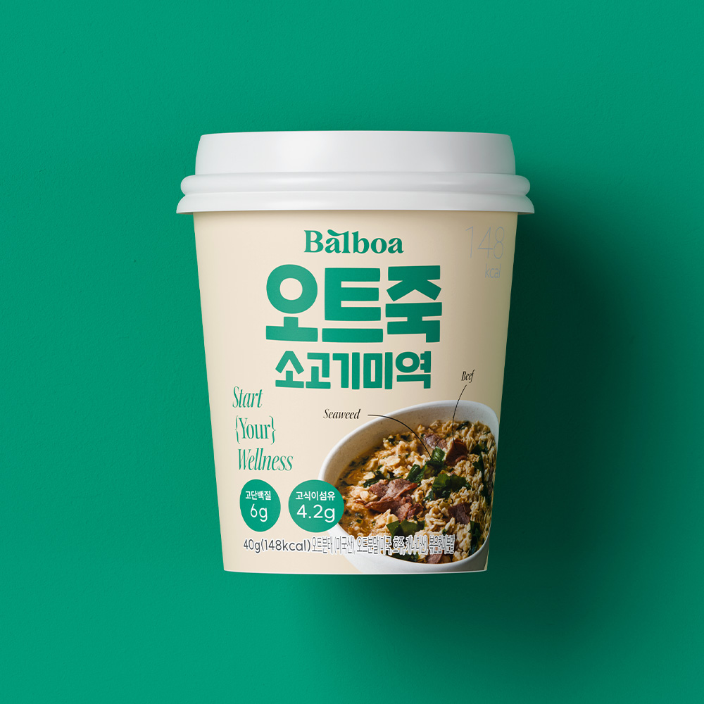 발보아 저당 오트죽 간편 오트밀 컵 40g 5개 - 상세 이미지 3