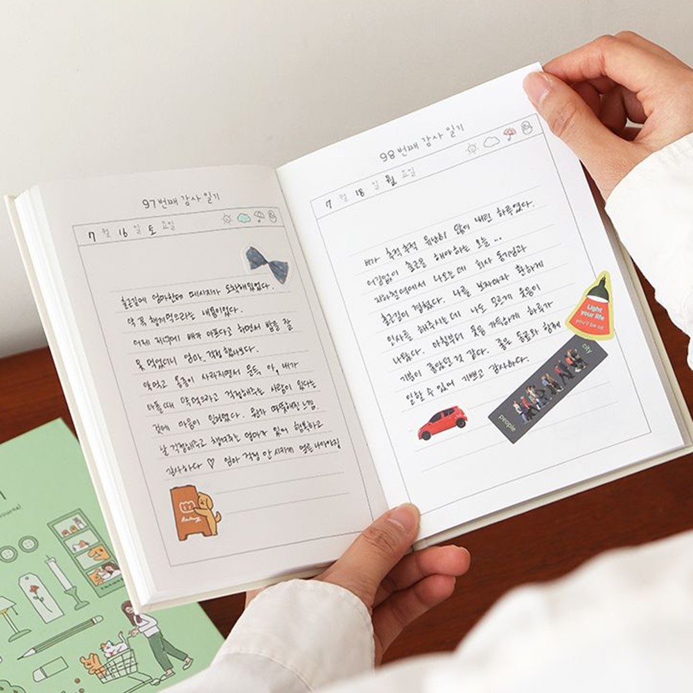 만년일기장 행복 감사일기 성인 일기장 데일리 다이어리 6개월 양장 노트 이미지 8