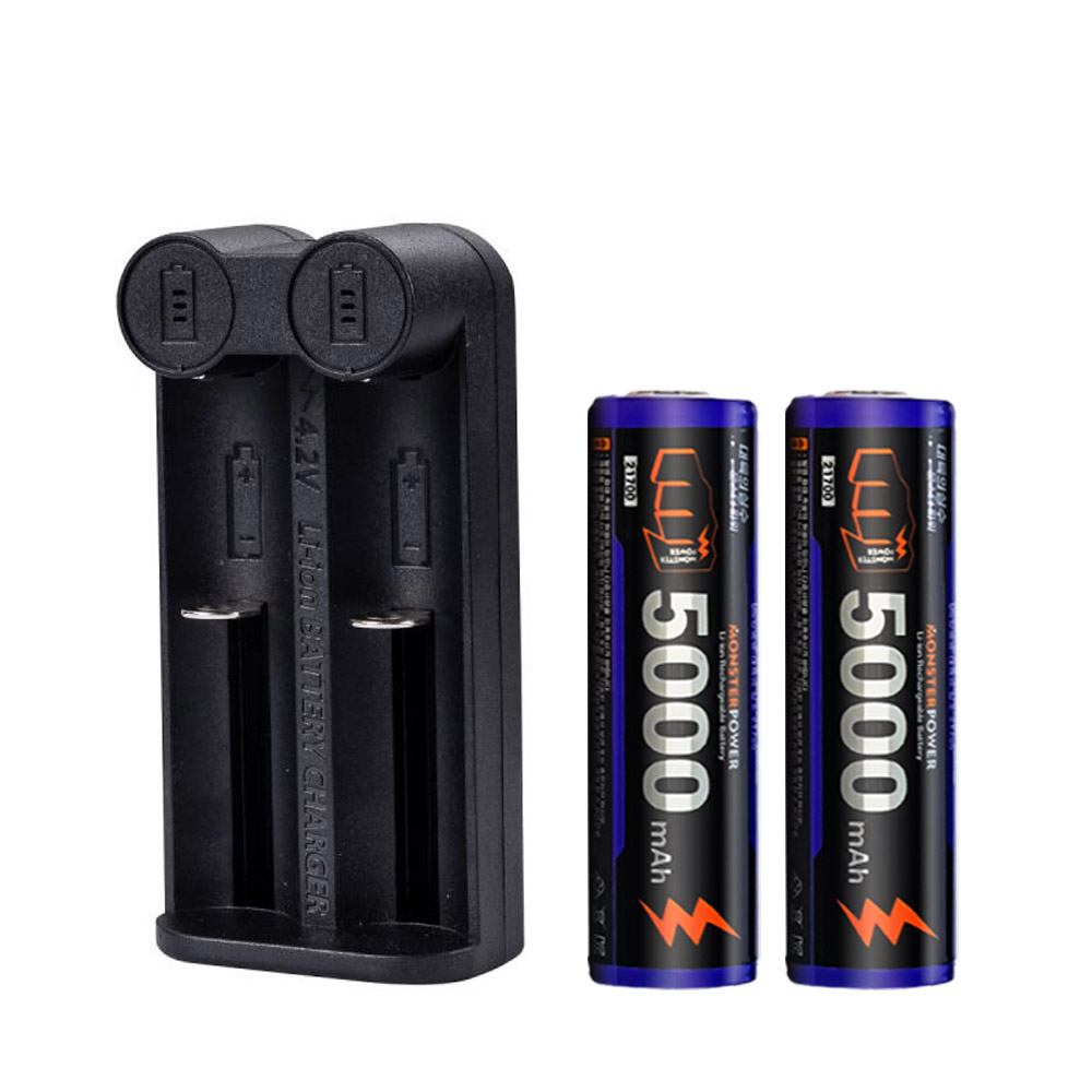 21700 배터리 2개 2구 충전기 세트 C타입 5000mAh 몬스터파워 - 상세 이미지 4