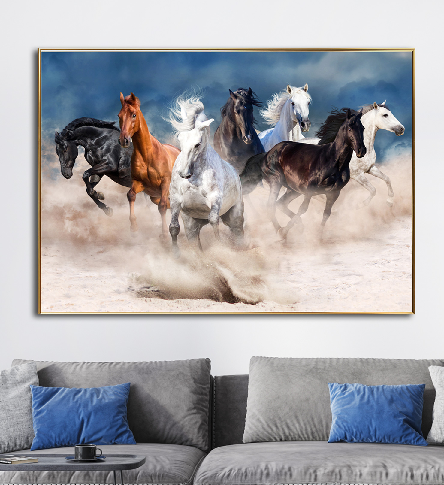 성공을부르는 승진운 출세운 말그림 캔버스 대형 인테리어 액자 금전운 팔마도 직사각형 A4