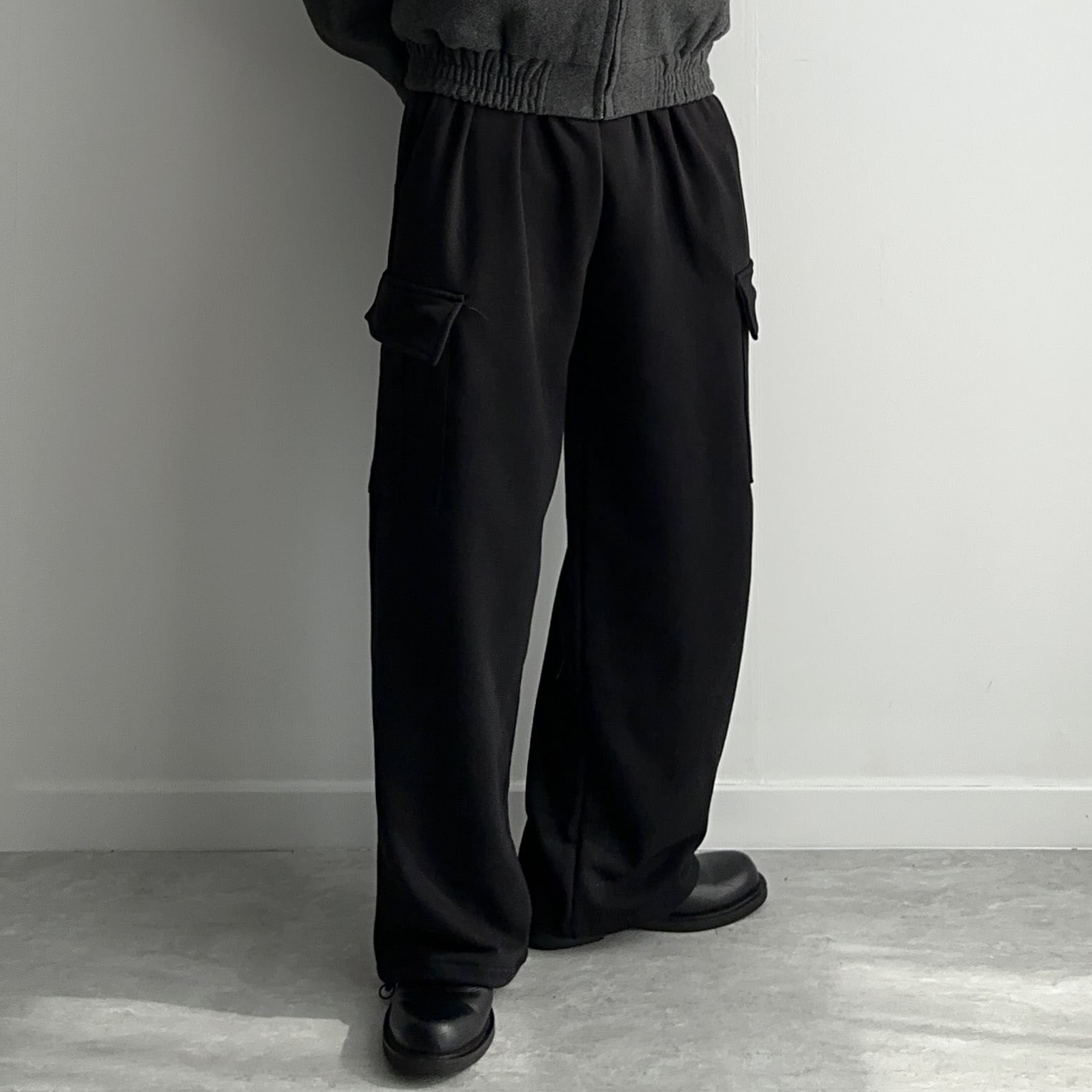 남자와이드트레이닝팬츠 남자통바지 건빵바지 - 상세 이미지 5