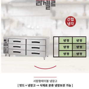 6칸 서랍형테이블냉장고 1800 식당 카페 영업용 서랍냉장고 개봉기 | 실사용 후기 - 상품 이미지 4