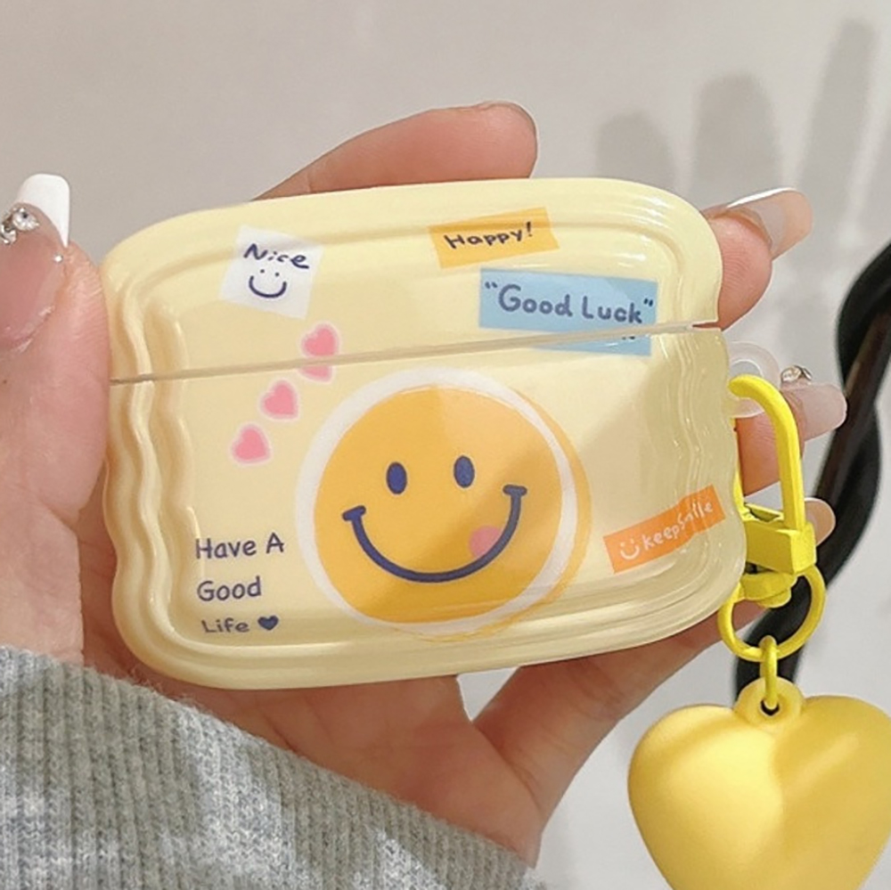 에어팟 프로2 케이스 푸딩스마일하트 키링세트