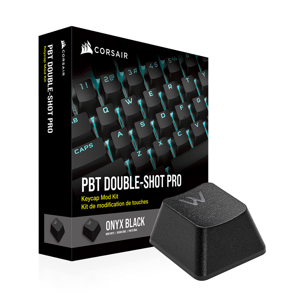 커세어 PBT Double shot PRO 이중사출 한글키캡 블랙 - 상세 이미지 4