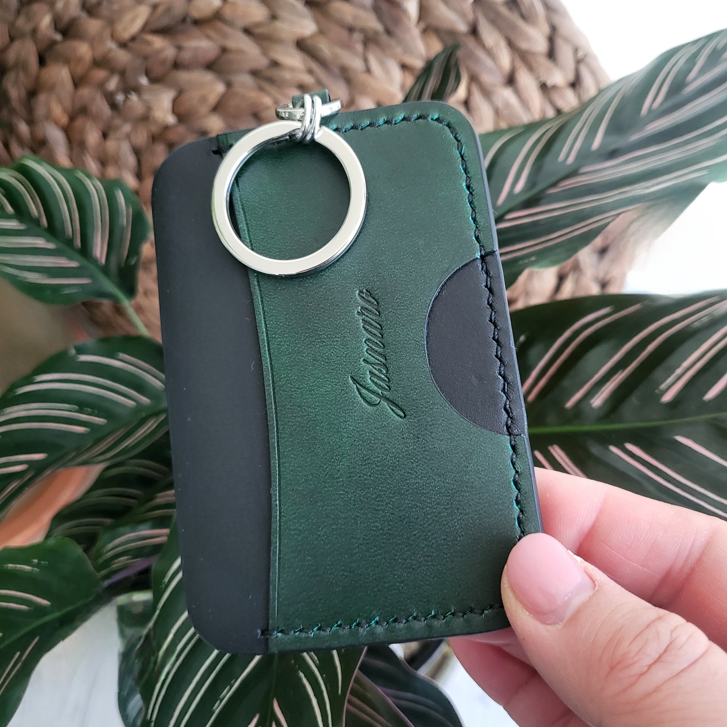 슬림 카드슬롯 소가죽 카드홀더 가죽공방 이니셜각인 (VOL11)