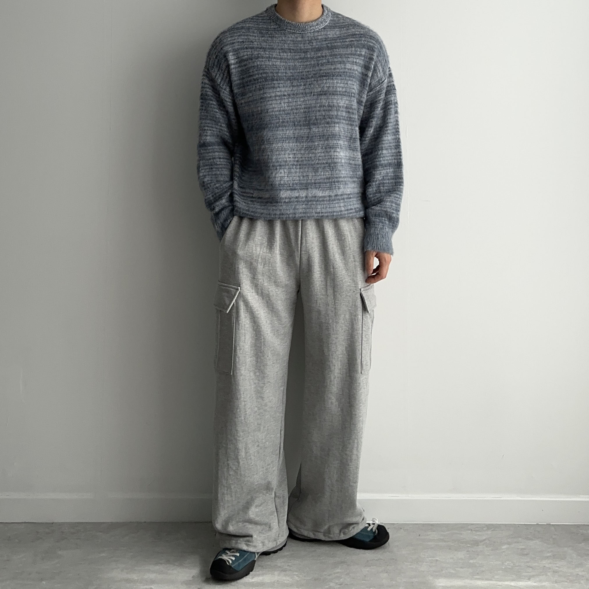 남자와이드트레이닝팬츠 남자통바지 건빵바지 - 상세 이미지 4