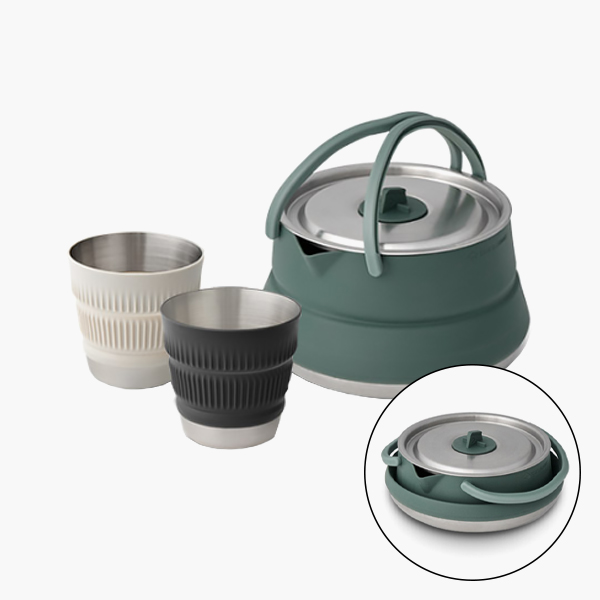 씨투써밋 디투어 케틀 1.6L 세트 3종 백패킹 경량 접이식 주전자 컵
