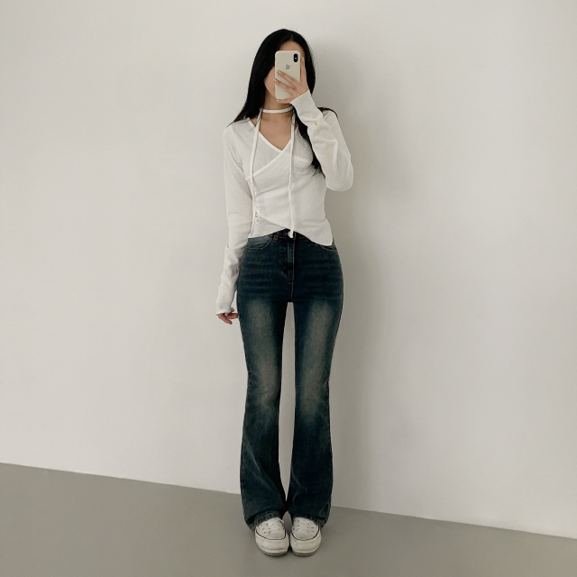 ❤️3일만할인❤️ [3단기장/2XL까지] 브론디 자체보정 청바지 쫀득핏 빈티지워싱 봄 데님 부츠컷 상세 이미지 30