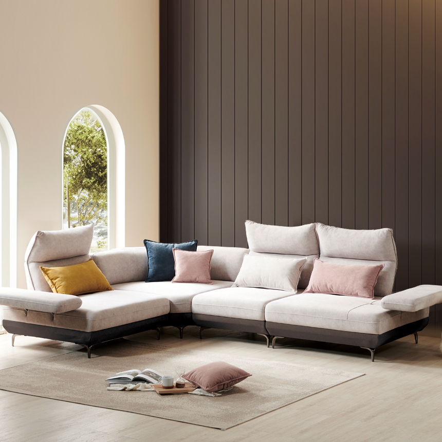 서광퍼니처 리디아 조야 아쿠아텍스 패브릭 모듈형 스윙 5인용 소파세트 hw