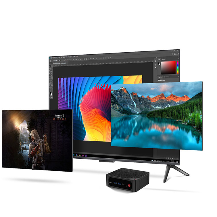 Beelink SER5 MAX 5800H 54W 라이젠7 고사양 게이밍 미니 PC 블랙 베어본 - 상세 이미지 4