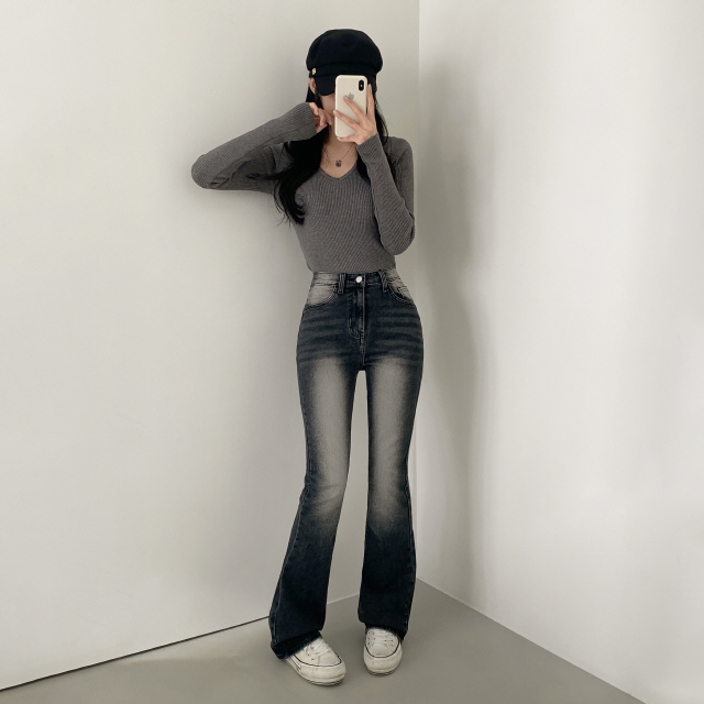 ❤️3일만할인❤️ [3단기장/2XL까지] 브론디 자체보정 청바지 쫀득핏 빈티지워싱 봄 데님 부츠컷 상세 이미지 51