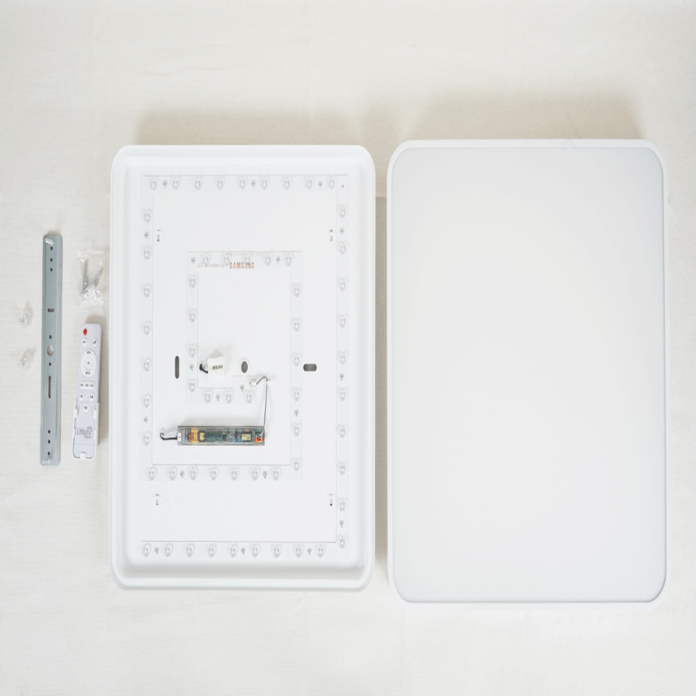 리모컨/당일발송/KC인증 리모컨방등 LED 60W 사각 시스템 안방등 전등 화이트 이미지 6