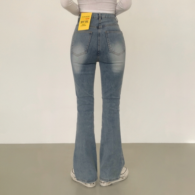 ❤️3일만할인❤️ [3단기장/2XL까지] 브론디 자체보정 청바지 쫀득핏 빈티지워싱 봄 데님 부츠컷 상세 이미지 8
