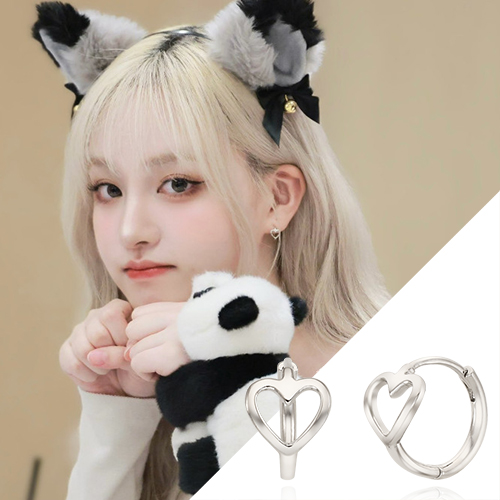 폴브리알 하트 원터치 귀걸이 925실버 순은 PUSE0180 - 상세 이미지 2
