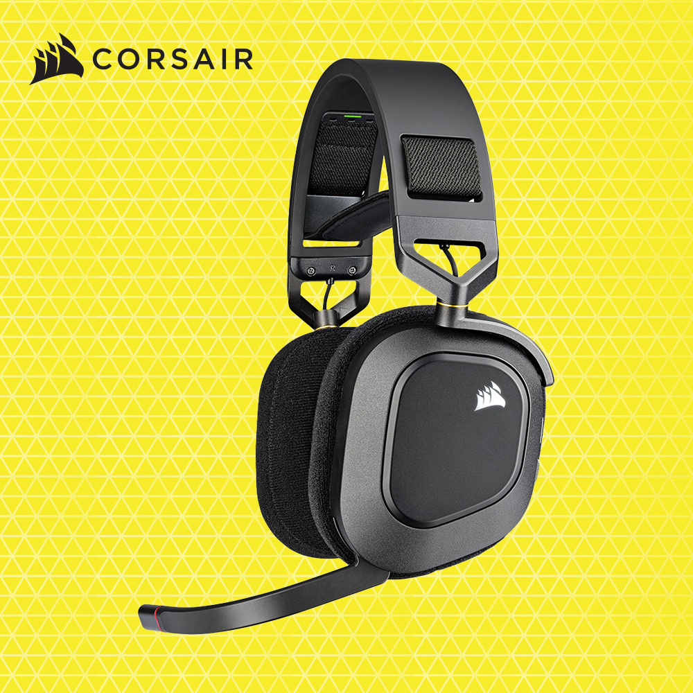 커세어 HS80 RGB WIRELESS 게이밍 헤드셋 블랙