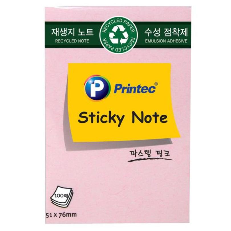 친환경 포스트잇 세로형 재생지 스티키노트 프린텍 100매 - 상세 이미지 5