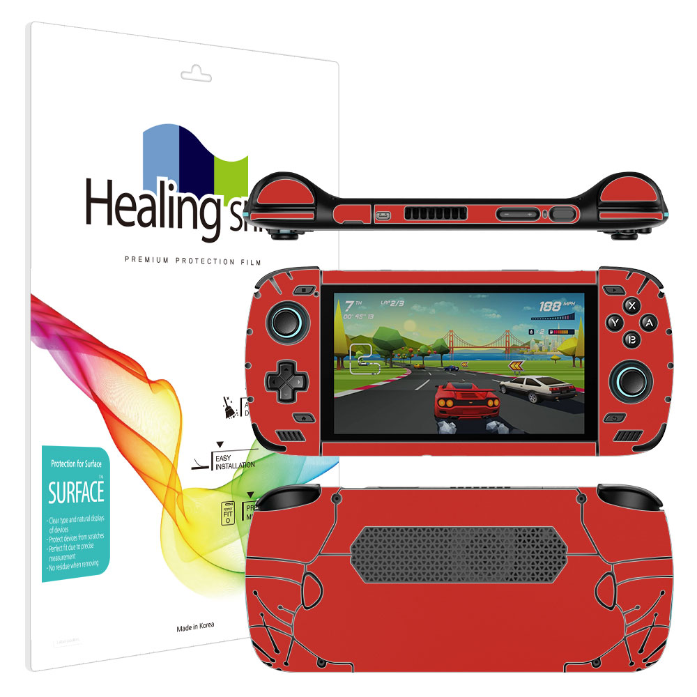 AYN ODIN2 오딘2 레드 외부보호필름 1세트 - 상품 이미지