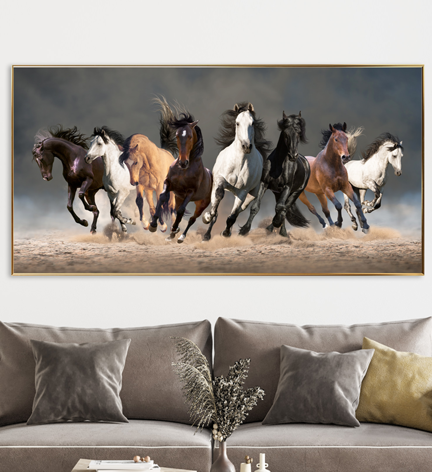 성공을부르는 승진운 출세운 말그림 캔버스 대형 인테리어 액자 금전운 팔마도 직사각형 A4