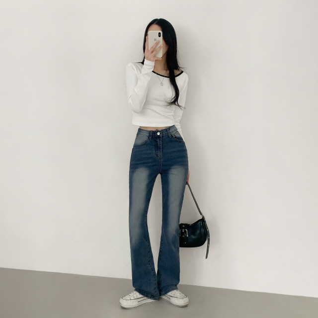 ❤️3일만할인❤️ [3단기장/2XL까지] 브론디 자체보정 청바지 쫀득핏 빈티지워싱 봄 데님 부츠컷 상세 이미지 22