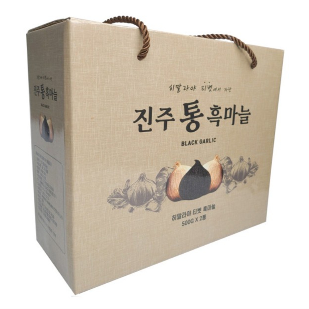 통흑마늘 500g X 2통 설 명절 어르신선물 흑마늘선물세트 건강식품 - 상품 이미지