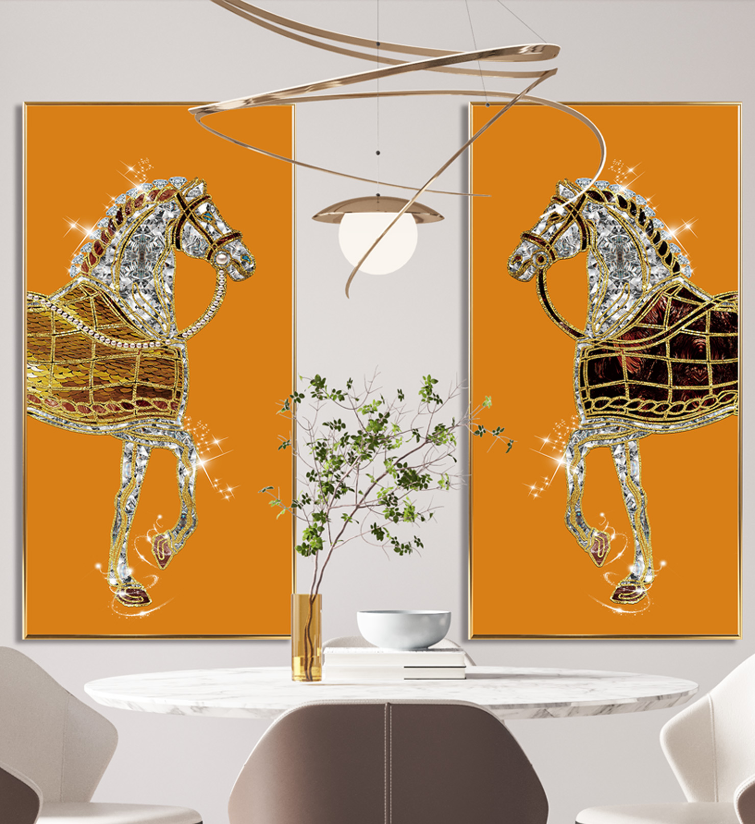 성공을부르는 승진운 출세운 말그림 캔버스 대형 인테리어 액자 금전운 팔마도 직사각형 A4