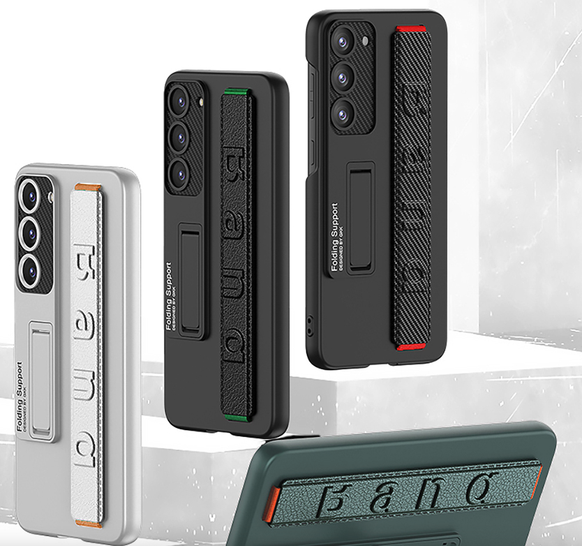 갤럭시 케이스 스탠딩 커버 스트랩 핸드폰 케이스 그린, 갤럭시S24 울트라 - 상세 이미지 3