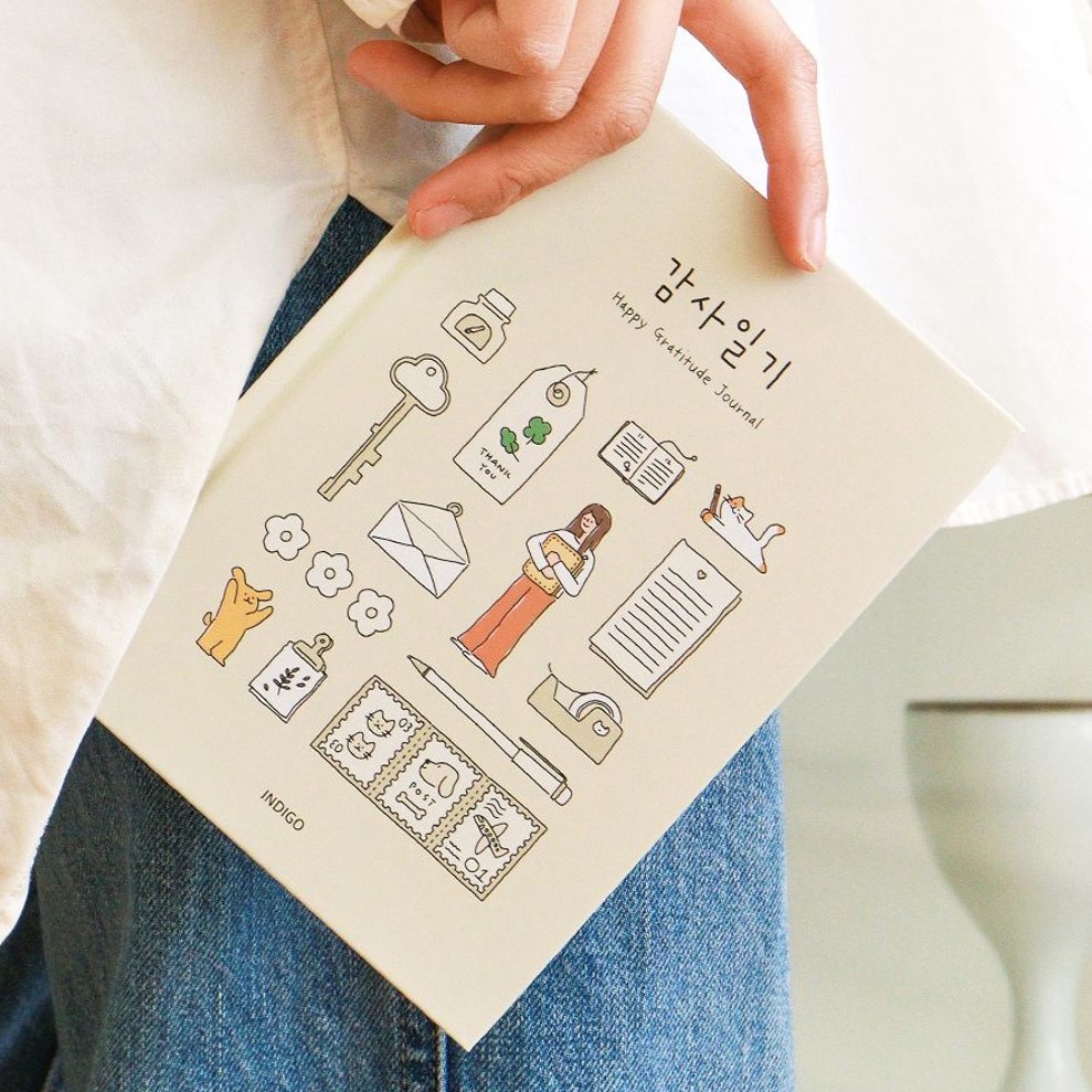 만년일기장 행복 감사일기 성인 일기장 데일리 다이어리 6개월 양장 노트 - 상품 이미지