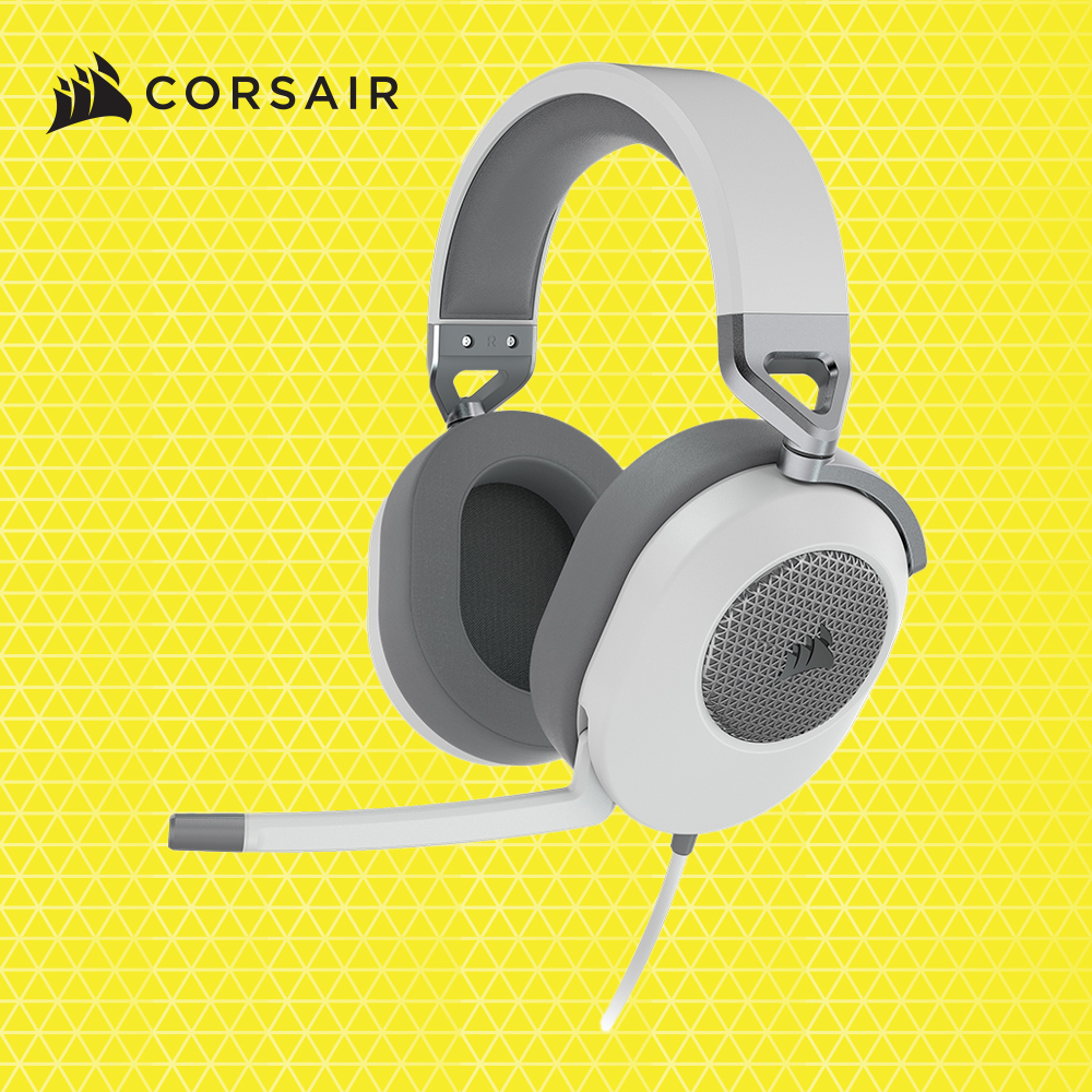 커세어 HS65 SURROUND 7.1채널 게이밍 헤드셋 화이트