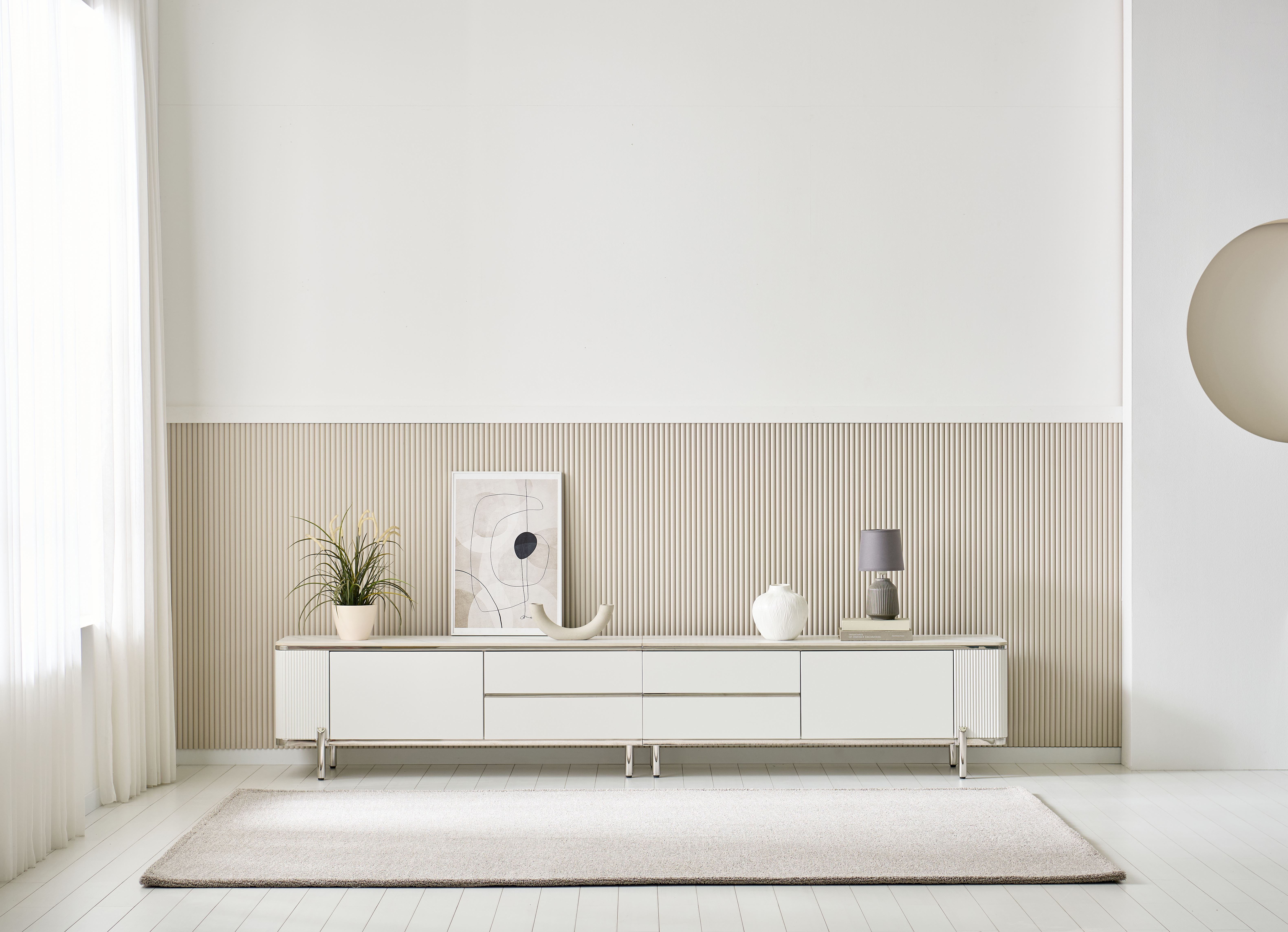 소피아 통 세라믹거실장 85인치 대형 TV 티비다이 2600