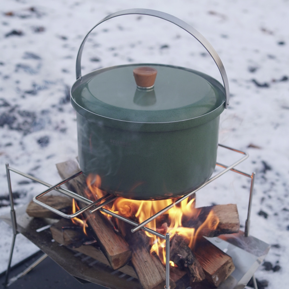 벨락 컬러9L 인덕션코펠 캠핑냄비세트 식기 포레스트그린