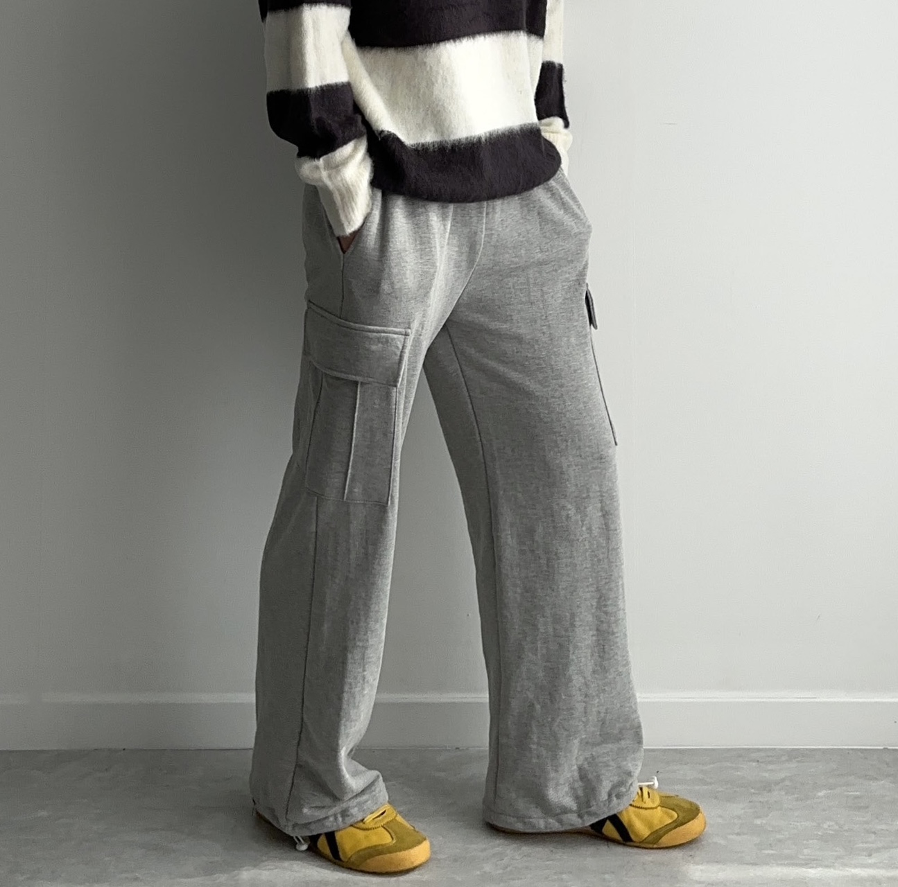 남자와이드트레이닝팬츠 남자통바지 건빵바지 - 상세 이미지 2