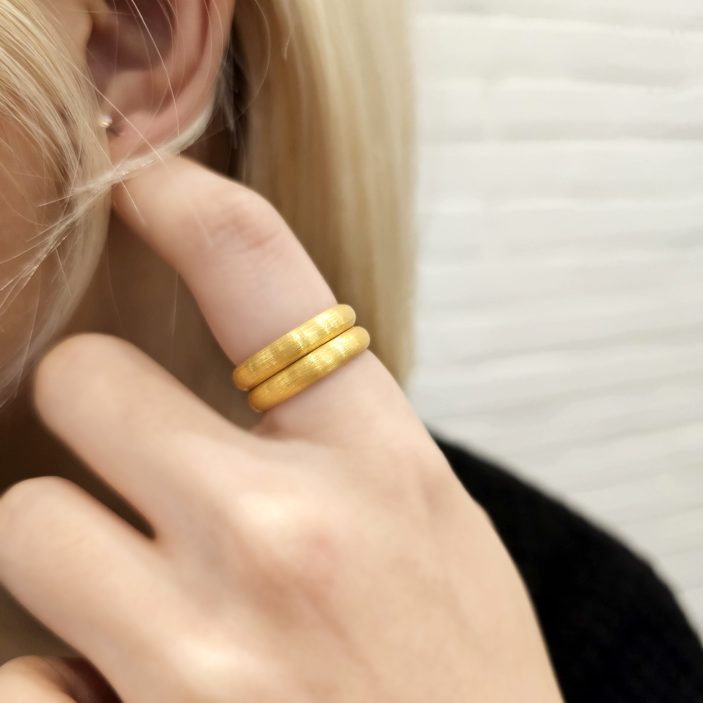 24k 엥게이지 금 쌍가락지 여자 순금반지 - 상세 이미지 5