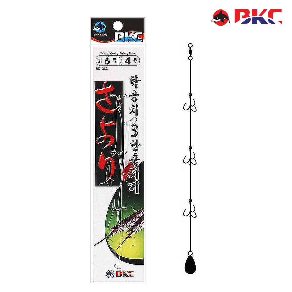 학꽁치 채비 훌치기 바늘 3단 카드채비 BK-366 - 상세 이미지 3