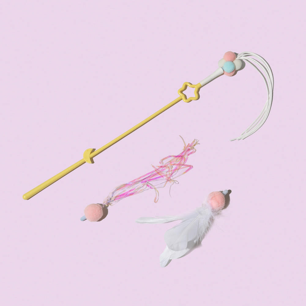 오로라 깃털 낚싯대