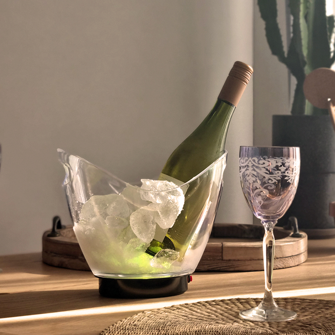 LED 와인 칠러 샴페인 쿨러 칠링 바스켓 아이스 버킷 2L - 상품 이미지