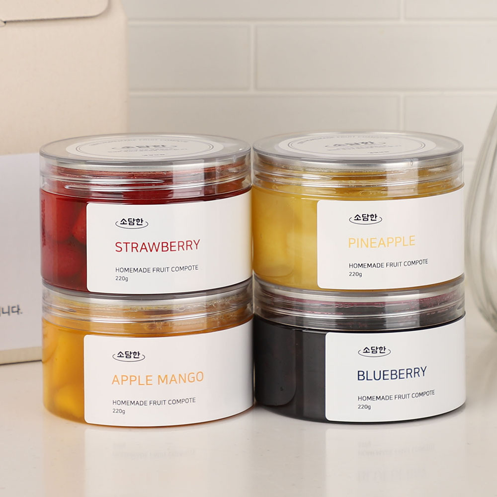 [소담한] 수제 과일 콩포트 딸기 애플망고 블루베리 파인애플 220g / 360g