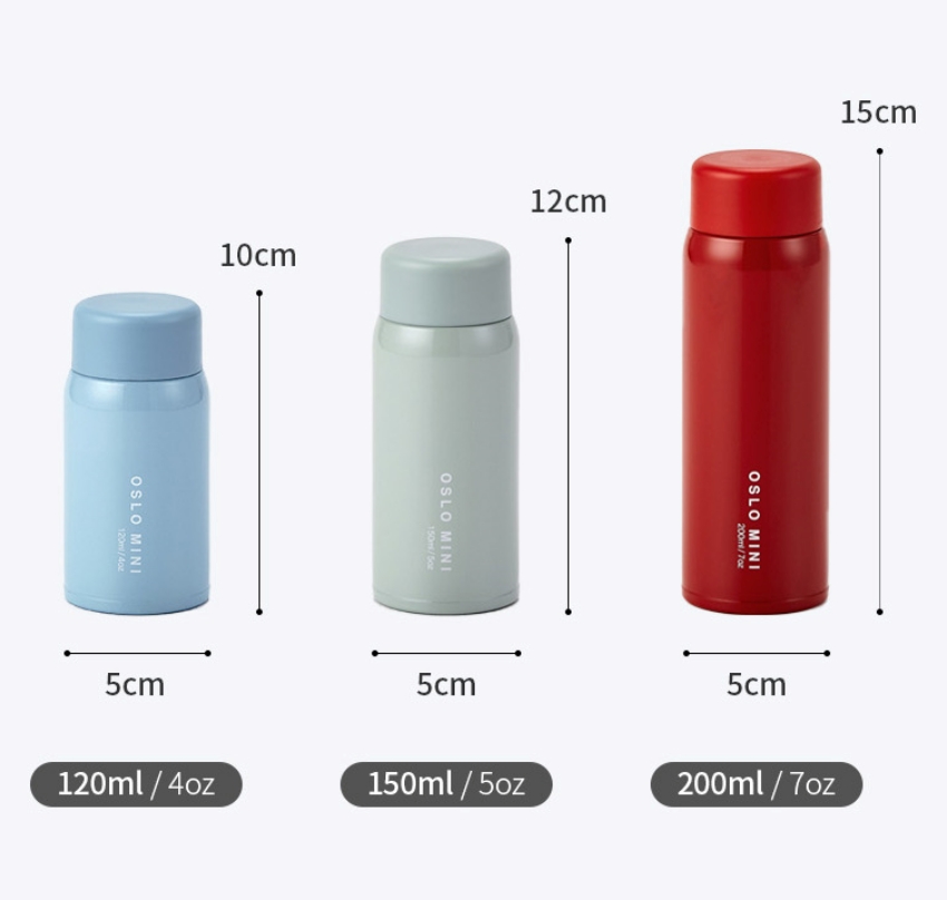 오슬로 보온병 파스텔 유아 미니 보냉 텀블러 초등학생 유치원 물병 물통 200ml - 상세 이미지 2
