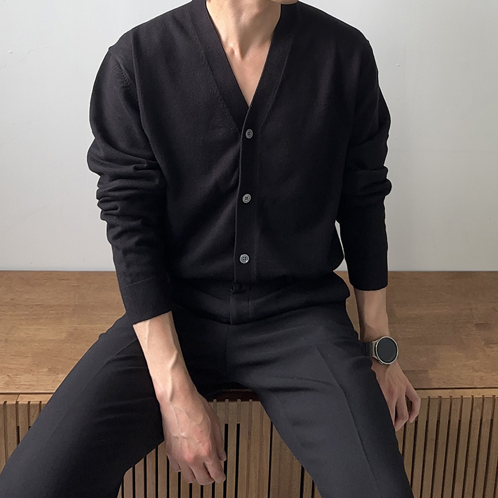 남자가디건 위셔블 브이넥 정장 남자 니트 가디건