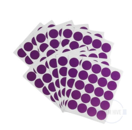 투표스티커 20mm 퍼플 12매입 색깔스티커