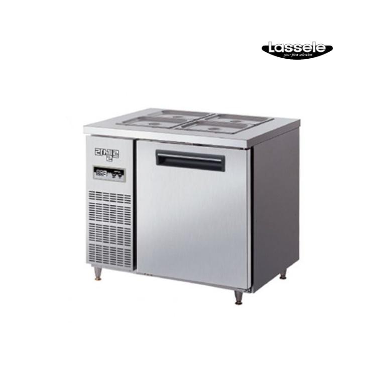 4구 반찬냉장고900 1도어 밧드테이블냉장고 토핑 이미지 2